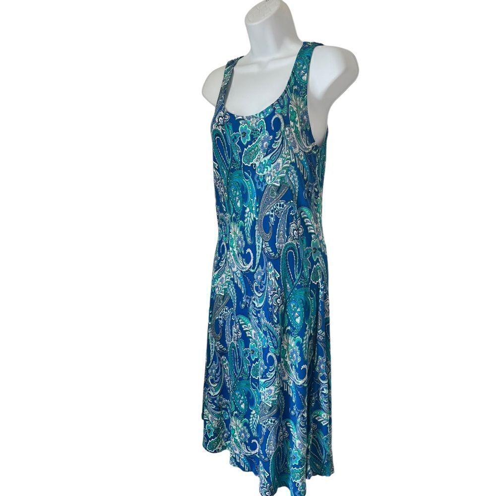 Lauren Ralph Lauren Floral Paisley Sleeveless Colorful A-line Rayon Dress Sz S